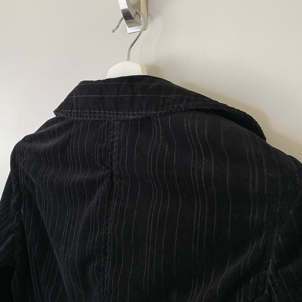 Calvin Klein Corduroy Pinstriped Black Blazer - Picture 8 of 10
